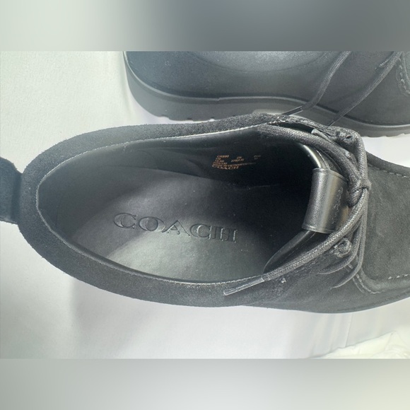 Authentic Coach Men’s Black Suede Banks Boots Shoes Sz 10.5 NEW In Box - Picture 15 of 15